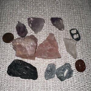 Assorted Raw Gemstones Collection